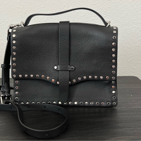 Rebecca Minkoff Black and Silver Crossbody Bag - Picture 2 of 7